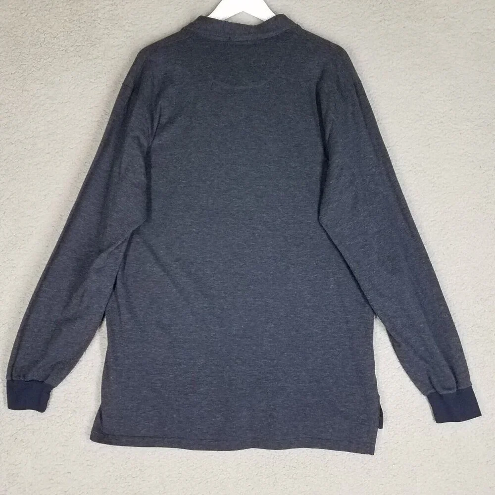 Polo Ralph Lauren Polo Shirt Adult XL Blue Pima Cotton Long Sleeves Pony Men's